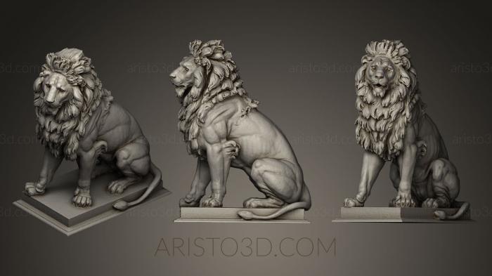 Figurines lions tigers sphinxes (STKL_0062) 3D model for CNC machine